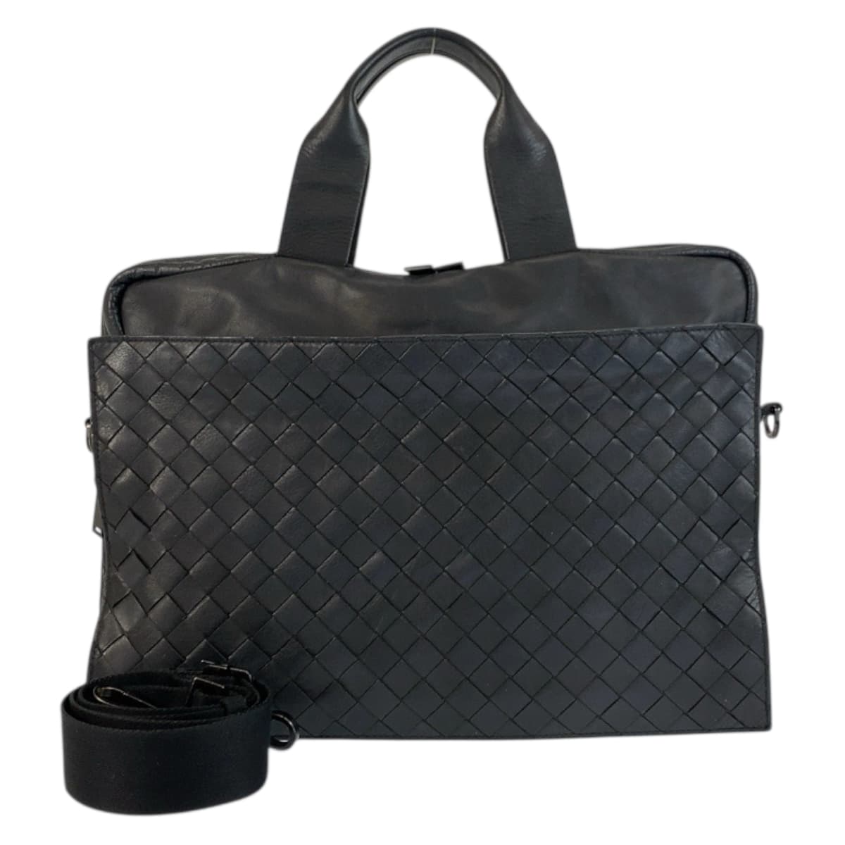 21955
BOTTEGAVENETA ボッテガヴェネタ マキシイントレチャート ブラック 黒 レザー BO8444117C ビジネスバッグ ブリーフケース ショルダーバッグ メンズ AB90