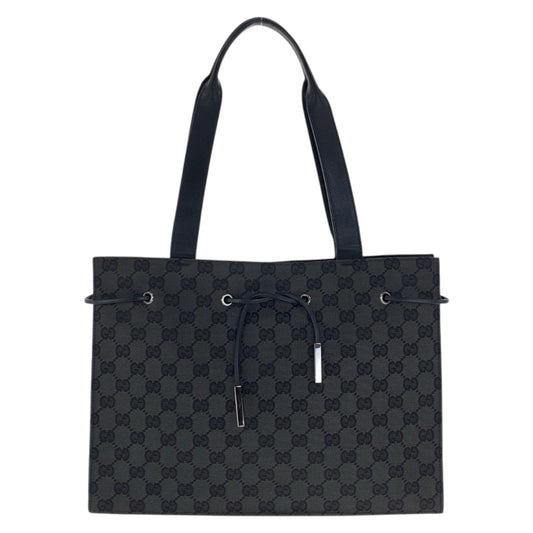 21958
GUCCI グッチ ブラック 黒 シルバー金具 GGキャンバス / レザー 002 1053 トートバッグ ショルダーバッグ レディース ABP30