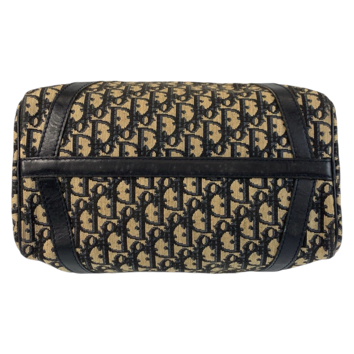 21962
Christian Dior クリスチャンディオール トロッター ネイビー ベージュ シルバー金具 キャンバス / レザー ハンドバッグ ボストンバッグ レディース AB42