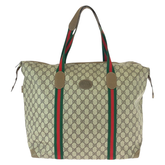 21966
GUCCI グッチ ヴィンテージ シェリーライン オールドグッチ ベージュ ブラウン GGスプリームキャンバス / レザー 89.19.012 ボストンバッグ トラベルバッグ ショルダーバッグ レディース ABP40