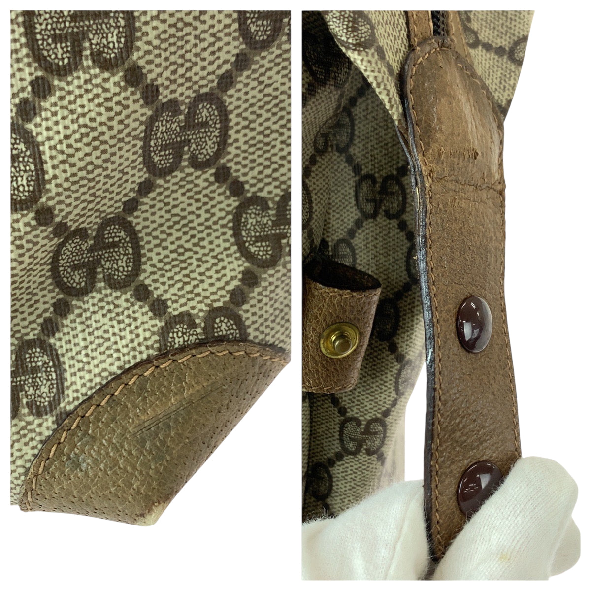 21966
GUCCI グッチ ヴィンテージ シェリーライン オールドグッチ ベージュ ブラウン GGスプリームキャンバス / レザー 89.19.012 ボストンバッグ トラベルバッグ ショルダーバッグ レディース ABP40