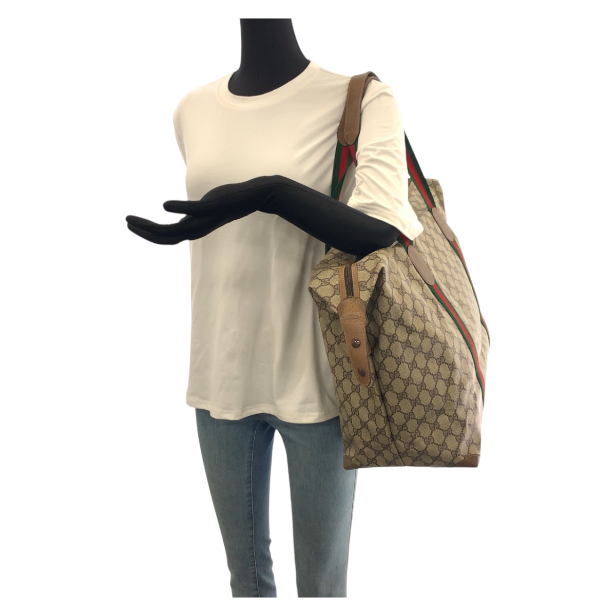 21966
GUCCI グッチ ヴィンテージ シェリーライン オールドグッチ ベージュ ブラウン GGスプリームキャンバス / レザー 89.19.012 ボストンバッグ トラベルバッグ ショルダーバッグ レディース ABP40