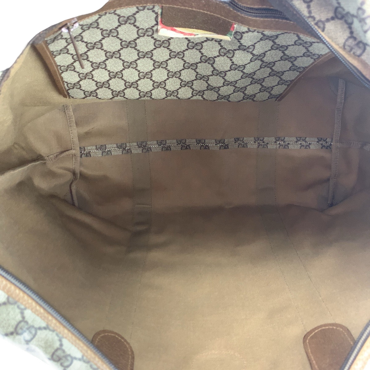 21966
GUCCI グッチ ヴィンテージ シェリーライン オールドグッチ ベージュ ブラウン GGスプリームキャンバス / レザー 89.19.012 ボストンバッグ トラベルバッグ ショルダーバッグ レディース ABP40