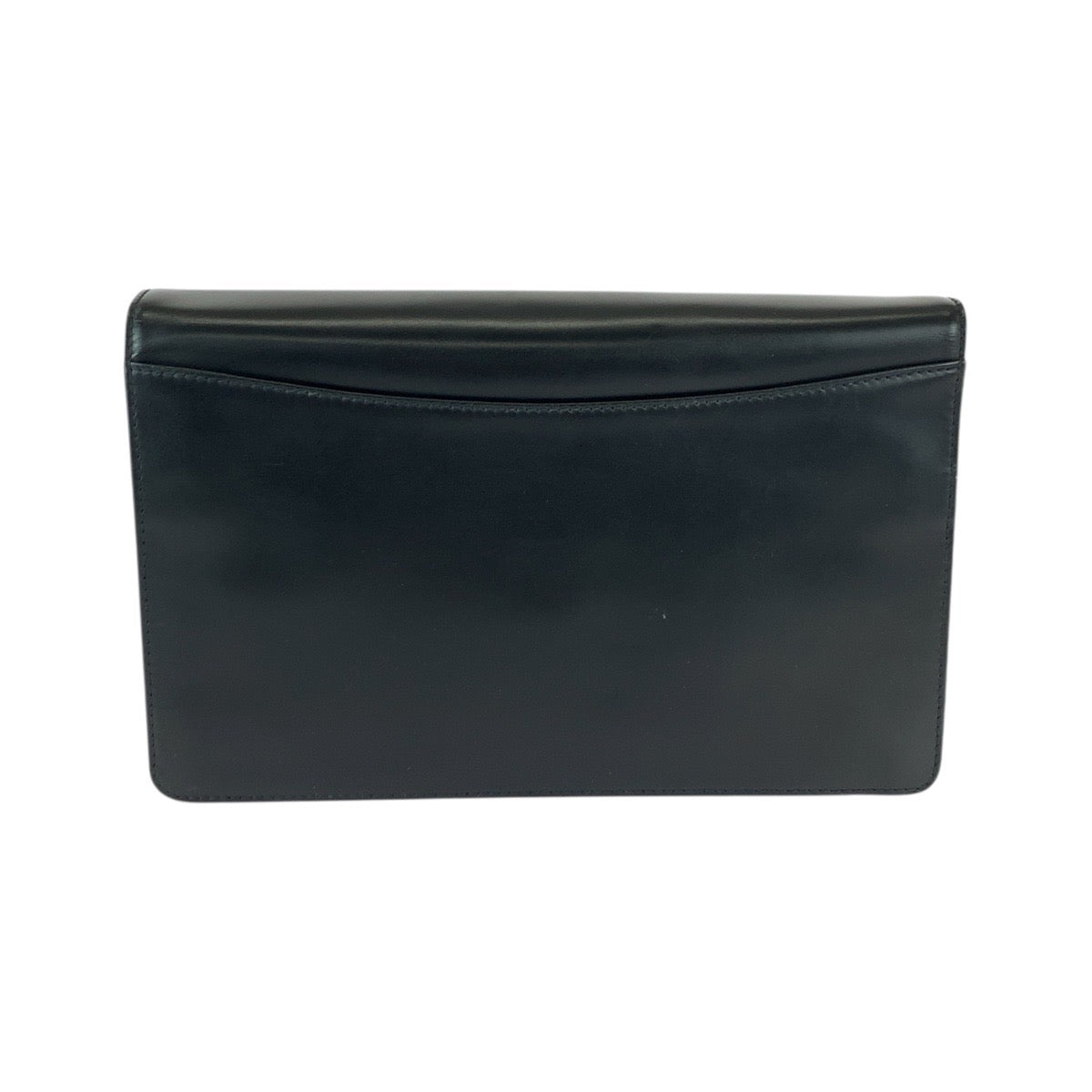 21968
Dunhill Oxford Black Gold Hardware Leather LD9290A Clutch Bag Second Bag Men's A14