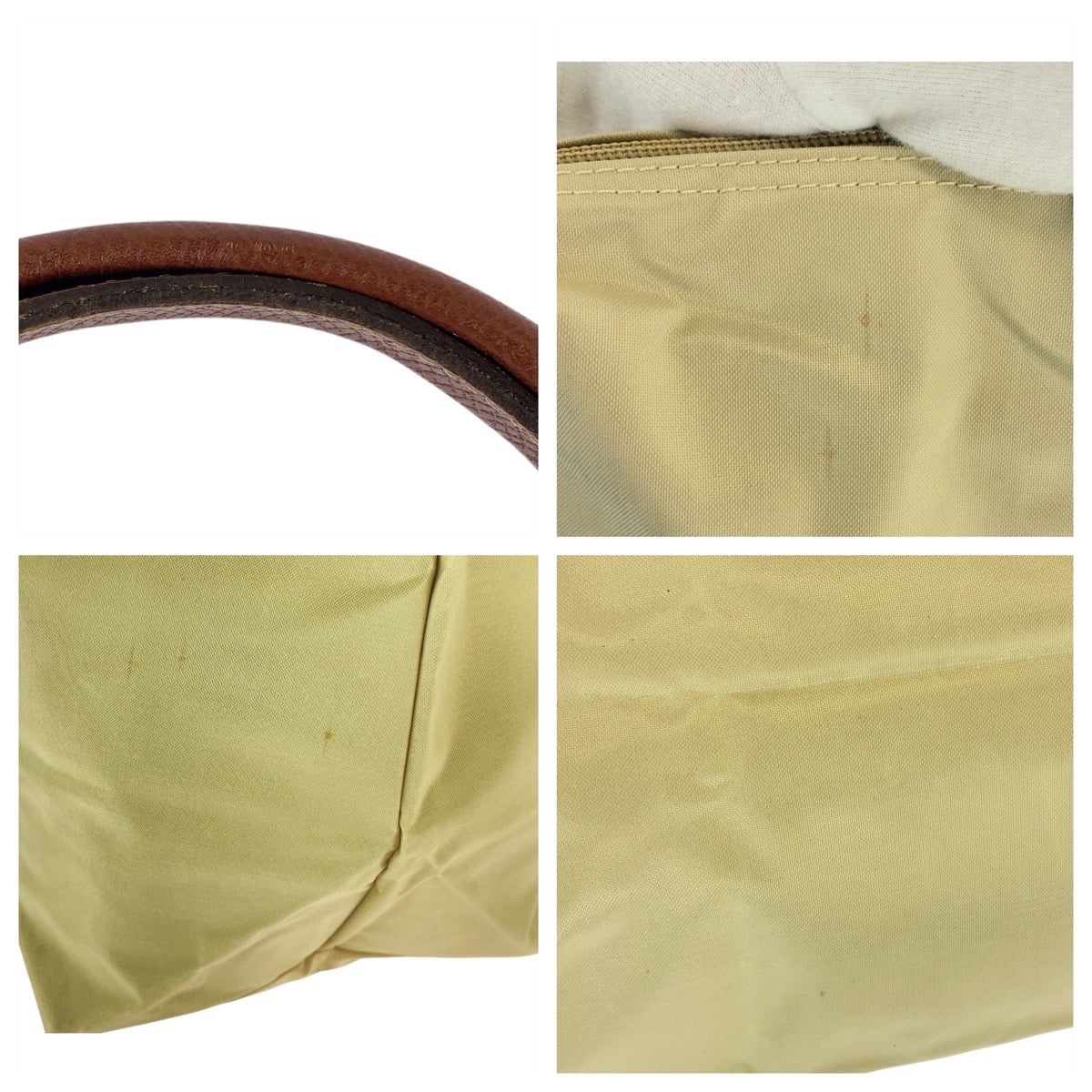 21972
Longchamp ロンシャン ル・プリアージュ ベージュ ブラウン ゴールド金具 ナイロン / レザー L1625089P71 トートバッグ ハンドバッグ レディース AB9