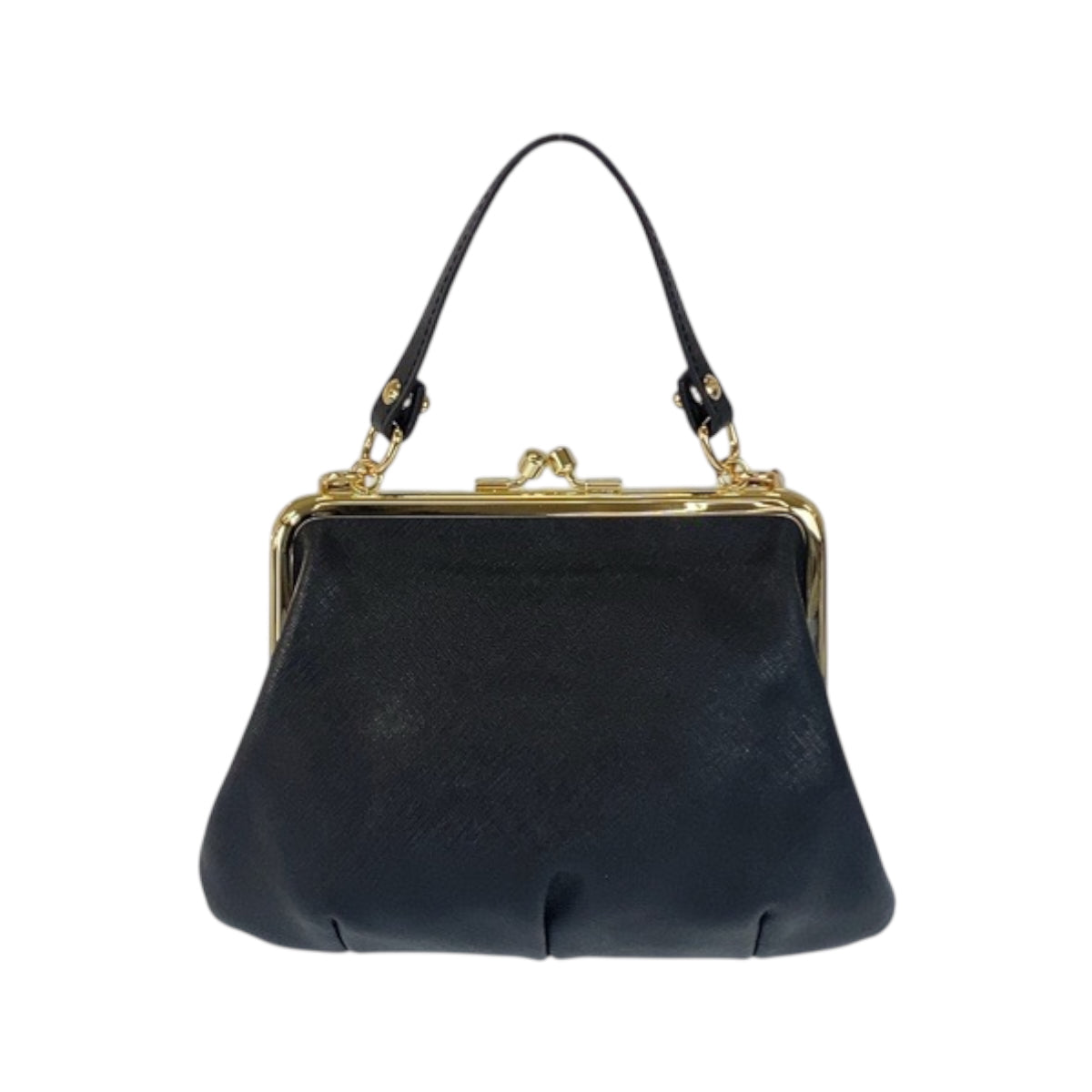 21973
Vivienne Westwood Granny Frame Purse Black Gold Hardware Leather Shoulder Bag Handbag 2way Ladies A16