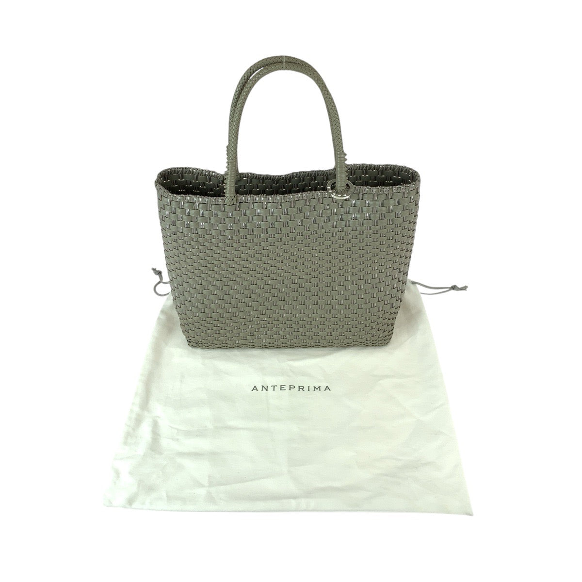 21974
ANTEPRIMA Intreccio Khaki Silver Silver Hardware Wire Tote Bag Handbag Ladies A14