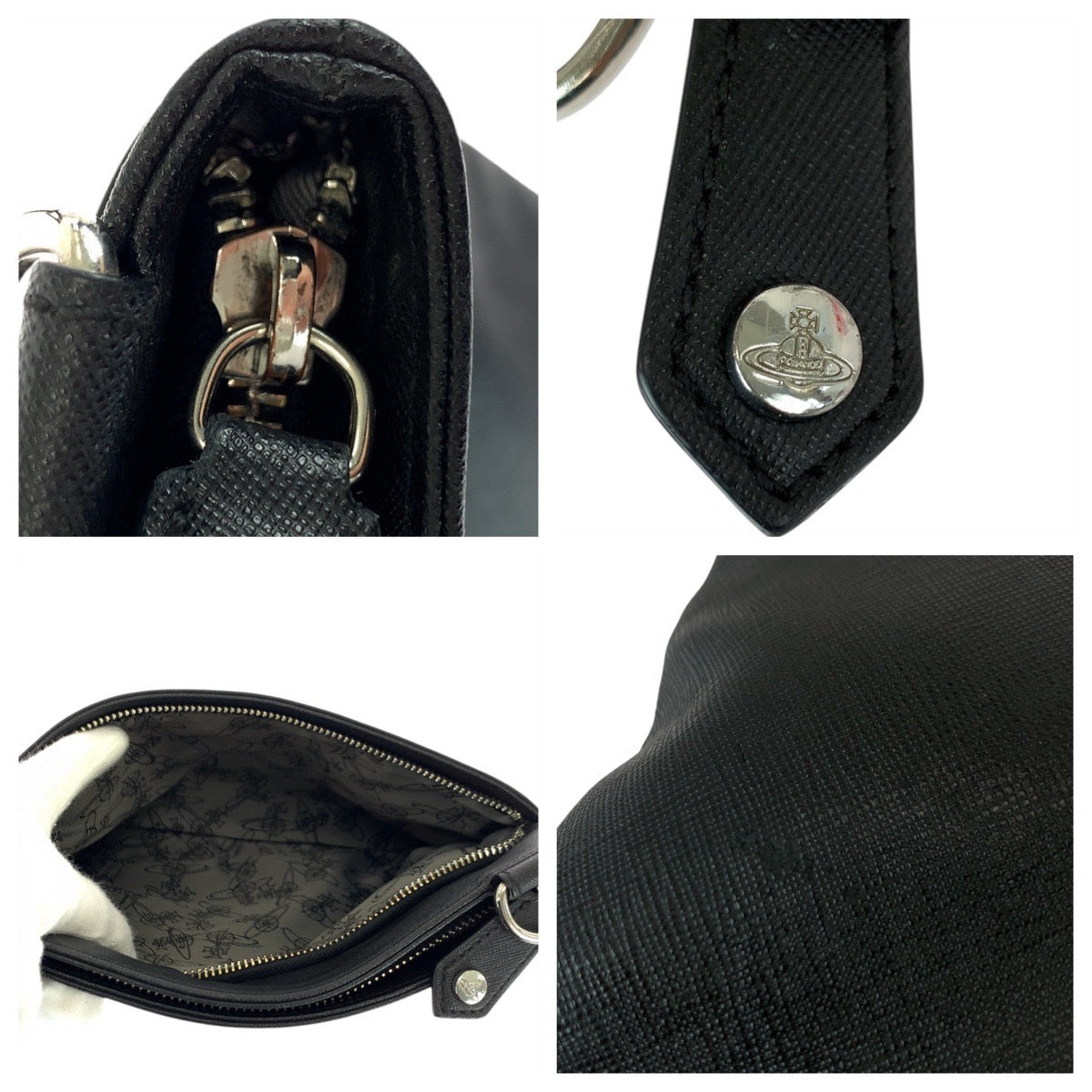 21982
Vivienne Westwood Black Polyester 51160006U W001Y N401 Shoulder Bag Pochette Ladies ABP15