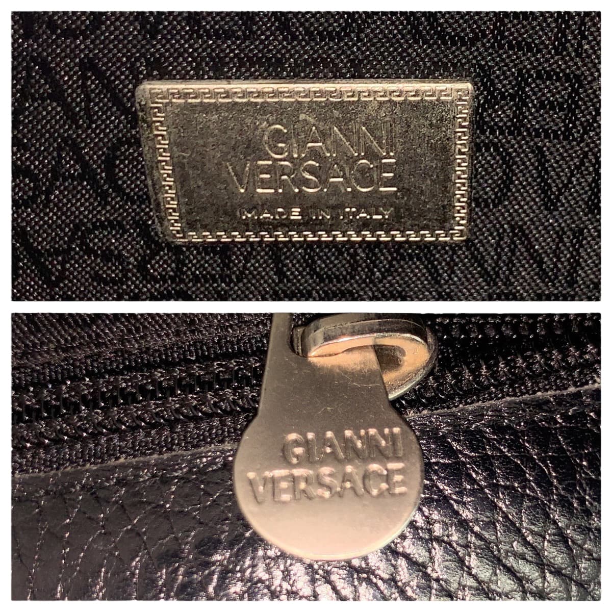 21983
VERSACE ヴェルサーチ ヴィンテージ メデューサ ブラック 黒 シルバー金具 レザー ビジネスバッグ ブリーフケース メンズ AB28