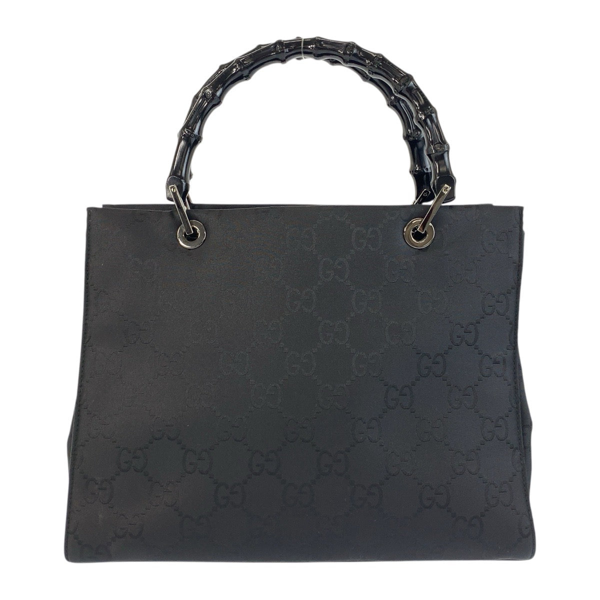 21986
GUCCI グッチ バンブー GG柄 ブラック 黒 ナイロン 002 1016 ハンドバッグ トートバッグ レディース A42