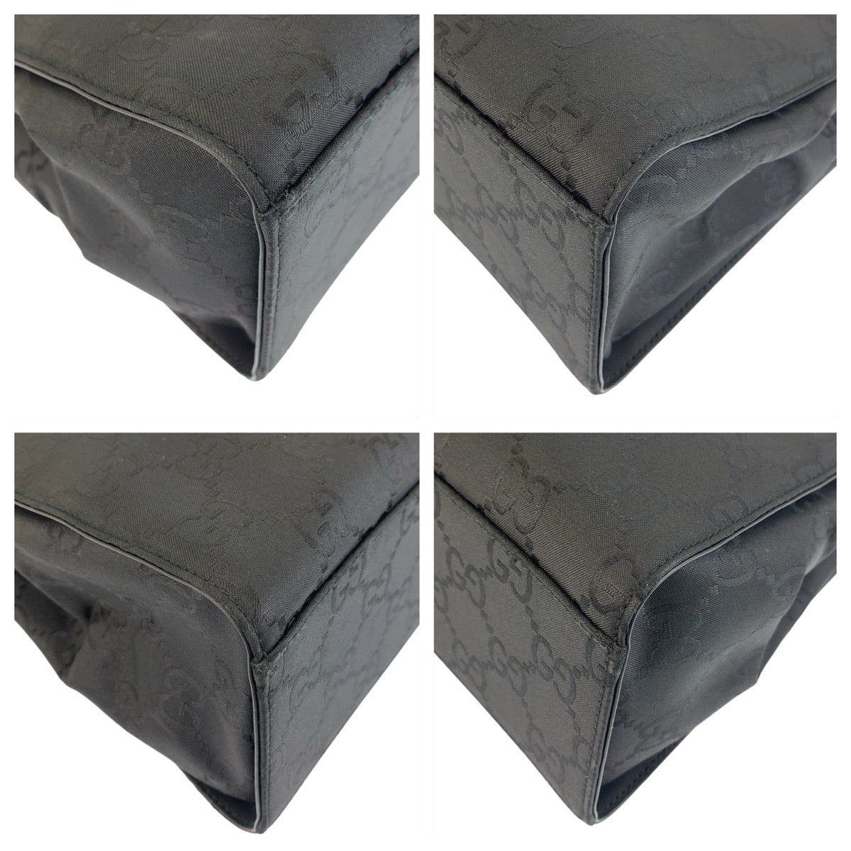 21986
GUCCI グッチ バンブー GG柄 ブラック 黒 ナイロン 002 1016 ハンドバッグ トートバッグ レディース A42