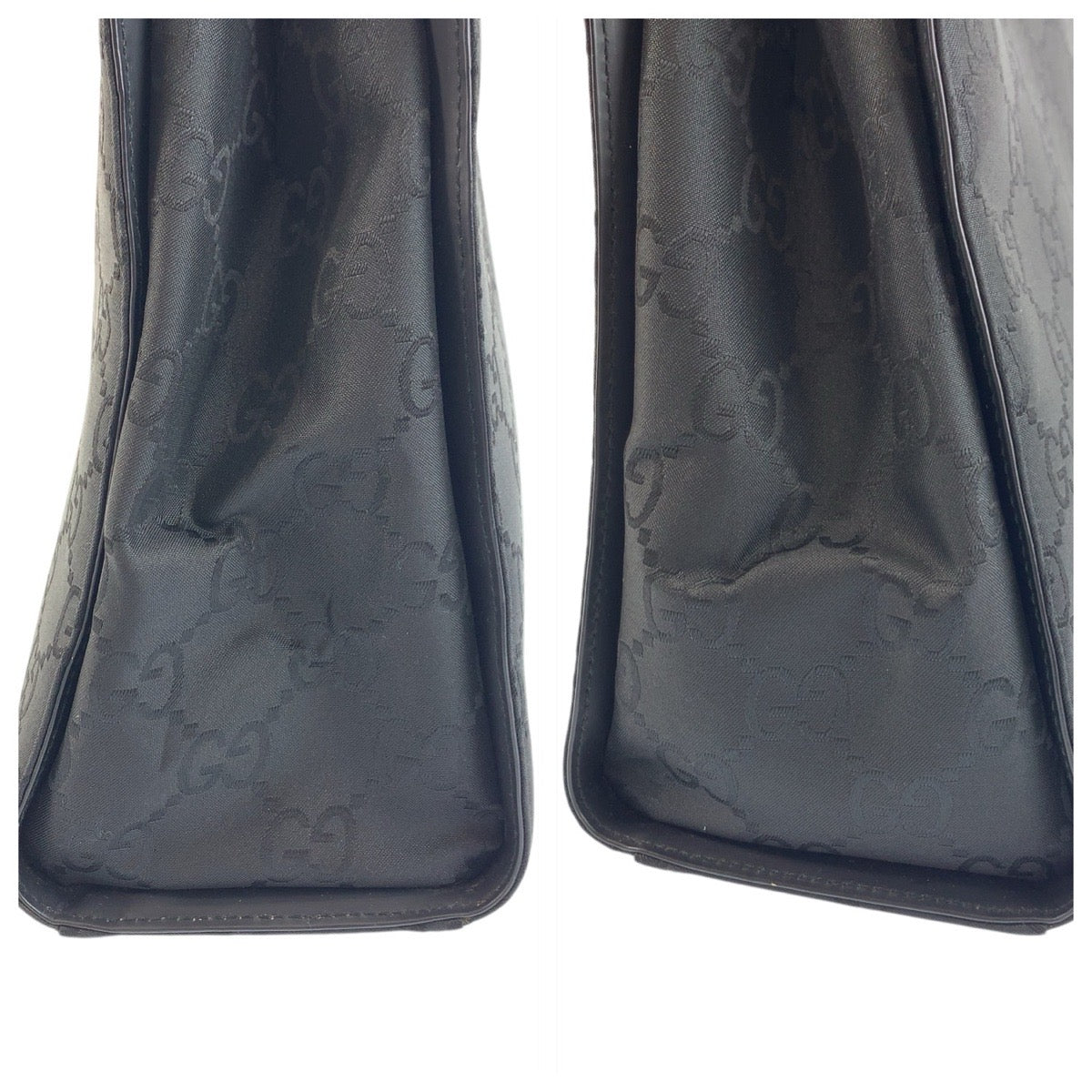 21986
GUCCI グッチ バンブー GG柄 ブラック 黒 ナイロン 002 1016 ハンドバッグ トートバッグ レディース A42