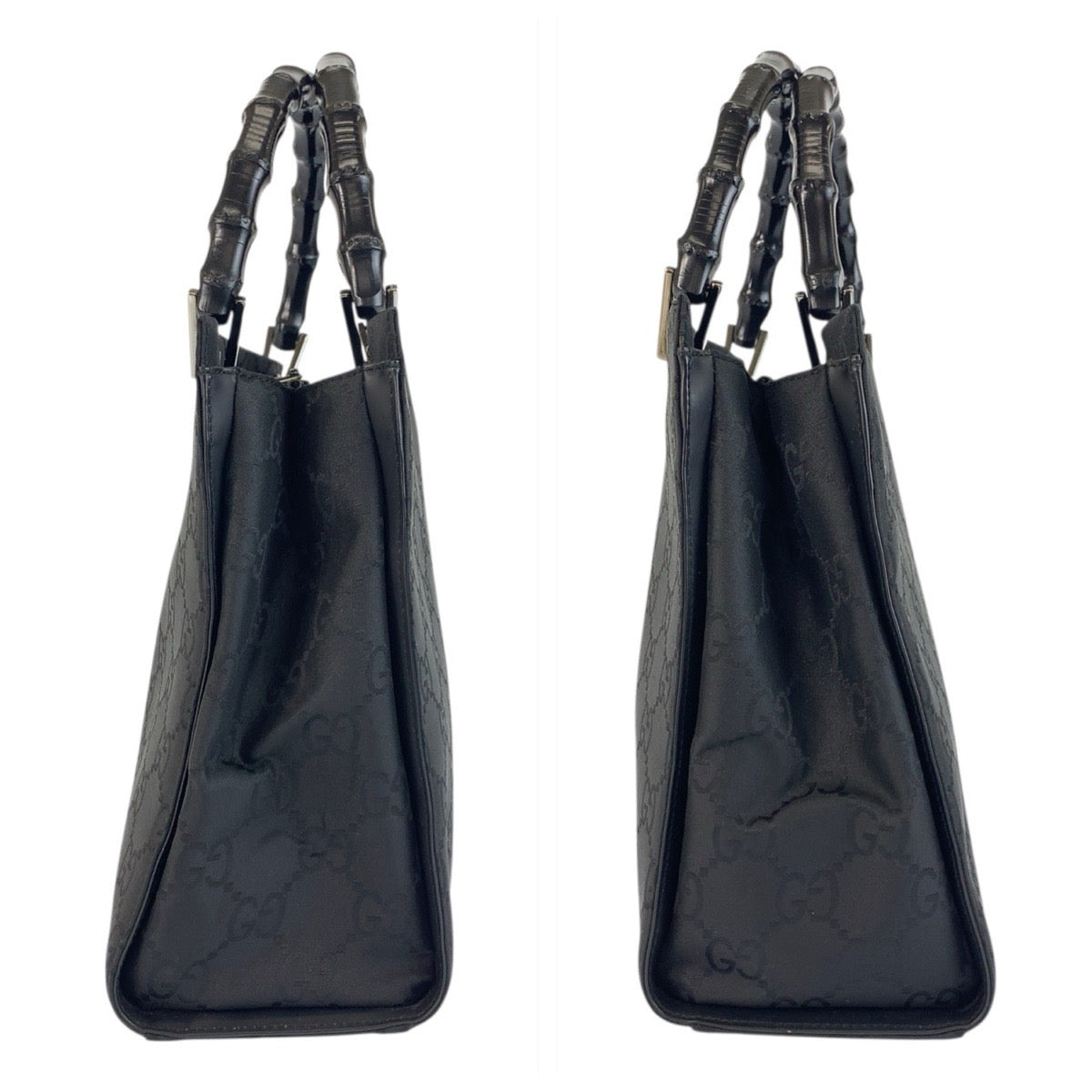 21986
GUCCI グッチ バンブー GG柄 ブラック 黒 ナイロン 002 1016 ハンドバッグ トートバッグ レディース A42