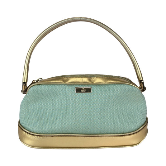 21987
GUCCI グッチ グリーン ゴールド キャンバス / レザー 039 1133 ハンドバッグ アクセサリーポーチ レディース A38