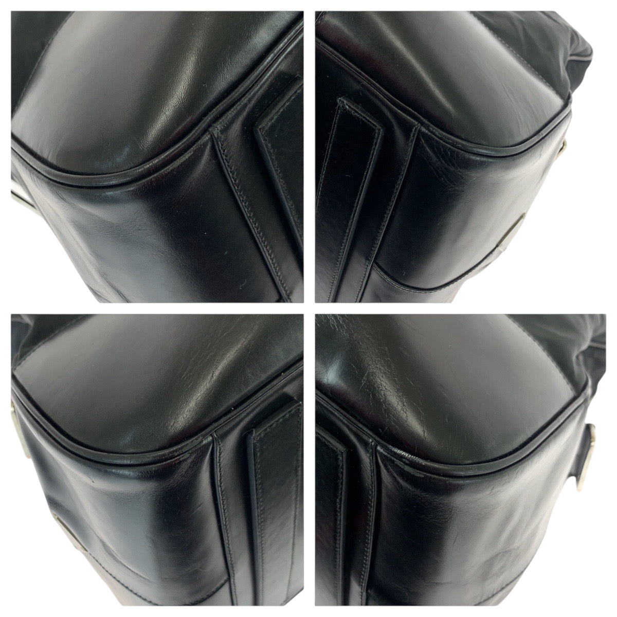 21988
PRADA プラダ テスート 三角ロゴプレート ブラック 黒 シルバー金具 ナイロン / レザー ボストンバッグ 旅行バッグ トートバッグ メンズ ABP44