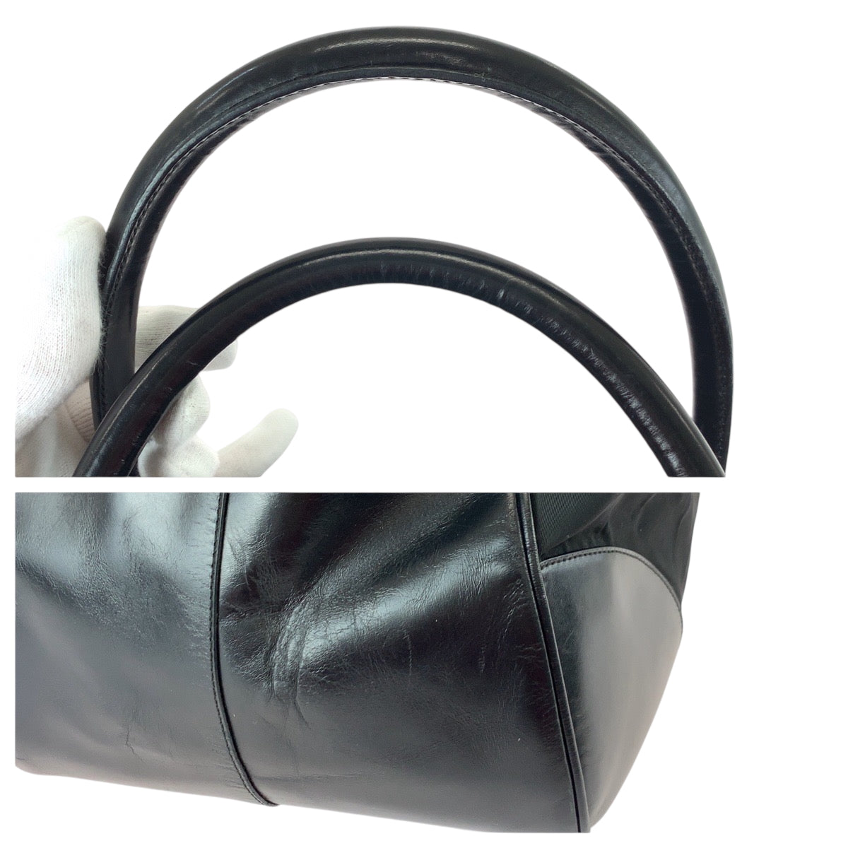 21988
PRADA プラダ テスート 三角ロゴプレート ブラック 黒 シルバー金具 ナイロン / レザー ボストンバッグ 旅行バッグ トートバッグ メンズ ABP44