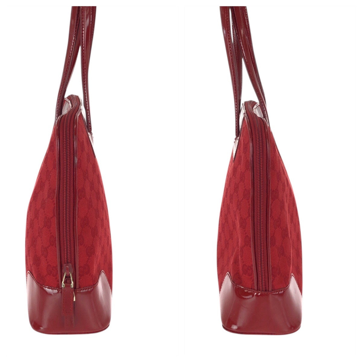 21990
GUCCI グッチ レッド ゴールド金具 GGキャンバス / エナメル 002 1122 トートバッグ ショルダーバッグ レディース ABP44