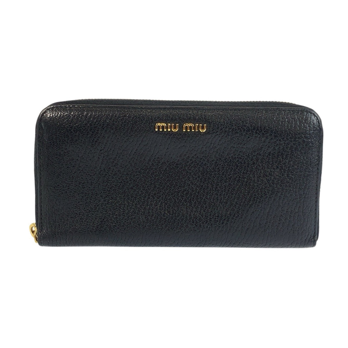 21995
MIUMIU ミュウミュウ ブラック 黒 ゴールド金具 レザー 長財布 ロングウォレット レディース ABP21