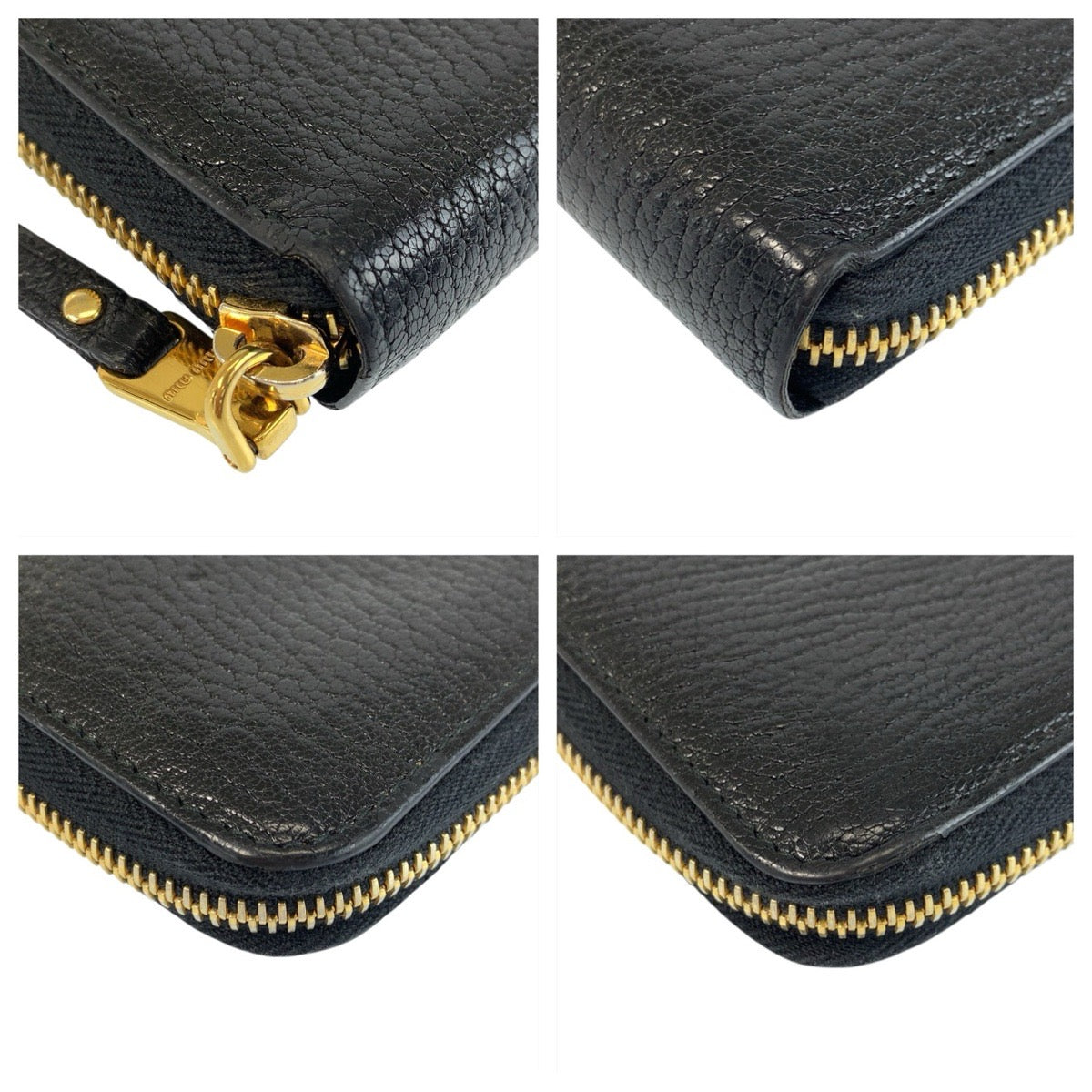 21995
MIUMIU ミュウミュウ ブラック 黒 ゴールド金具 レザー 長財布 ロングウォレット レディース ABP21