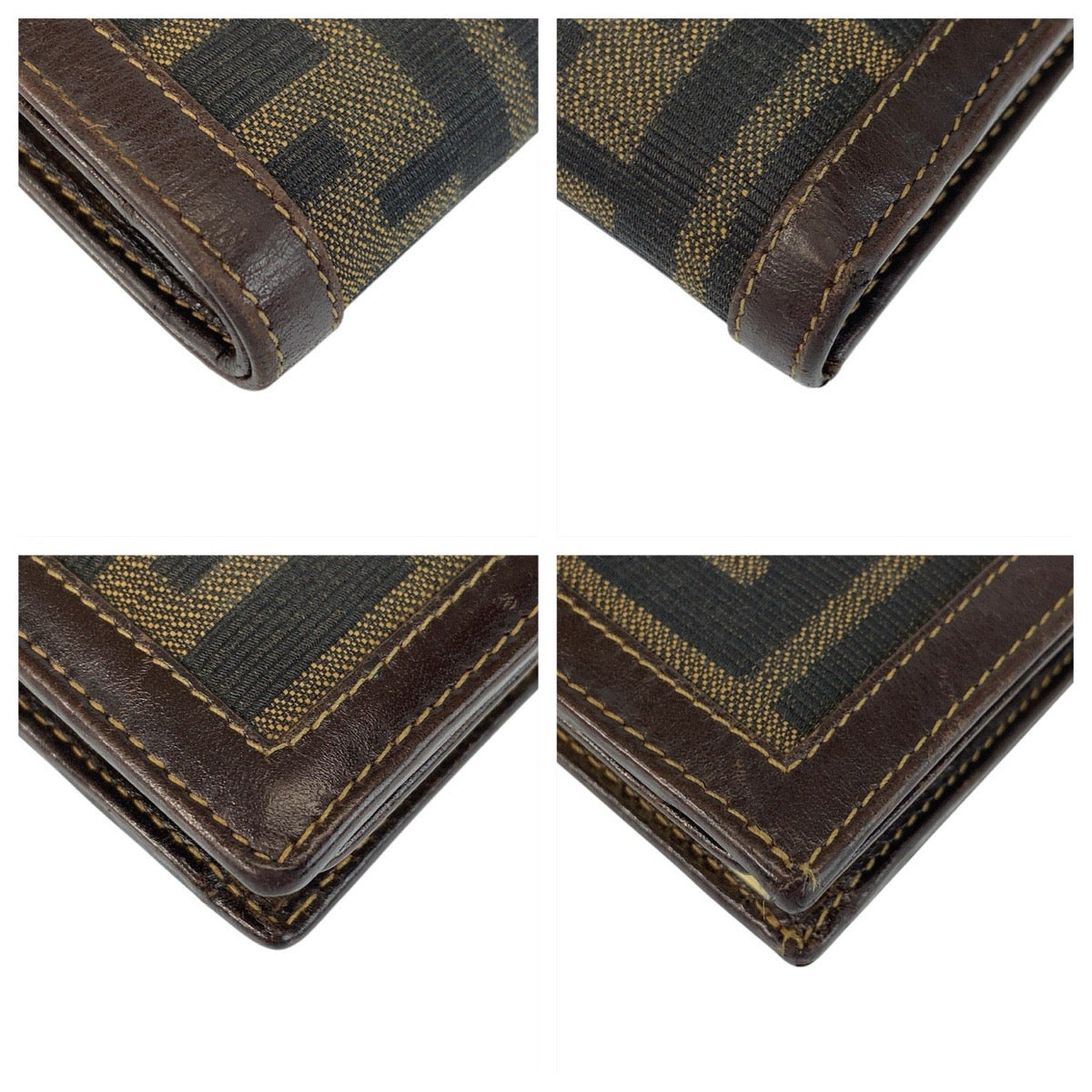 21996
FENDI フェンディ ズッカ がま口 ブラウン ゴールド金具 キャンバス / レザー 2270 01692 089 折り財布 コンパクトウォレット レディース AB14