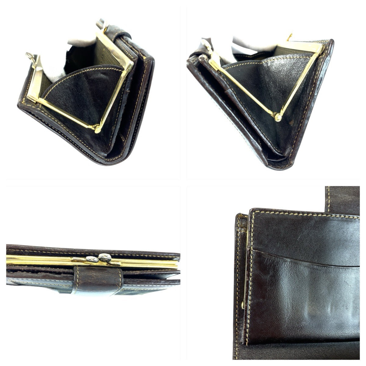 21996
FENDI フェンディ ズッカ がま口 ブラウン ゴールド金具 キャンバス / レザー 2270 01692 089 折り財布 コンパクトウォレット レディース AB14