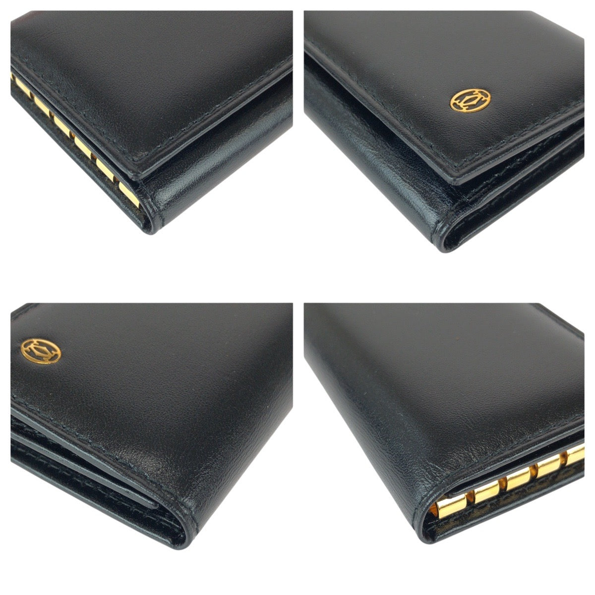 21997
CARTIER カルティエ パシャ ドゥ カルティエ ブラック 黒 ゴールド金具 レザー キーケース 6連 男女兼用 メンズ SA14