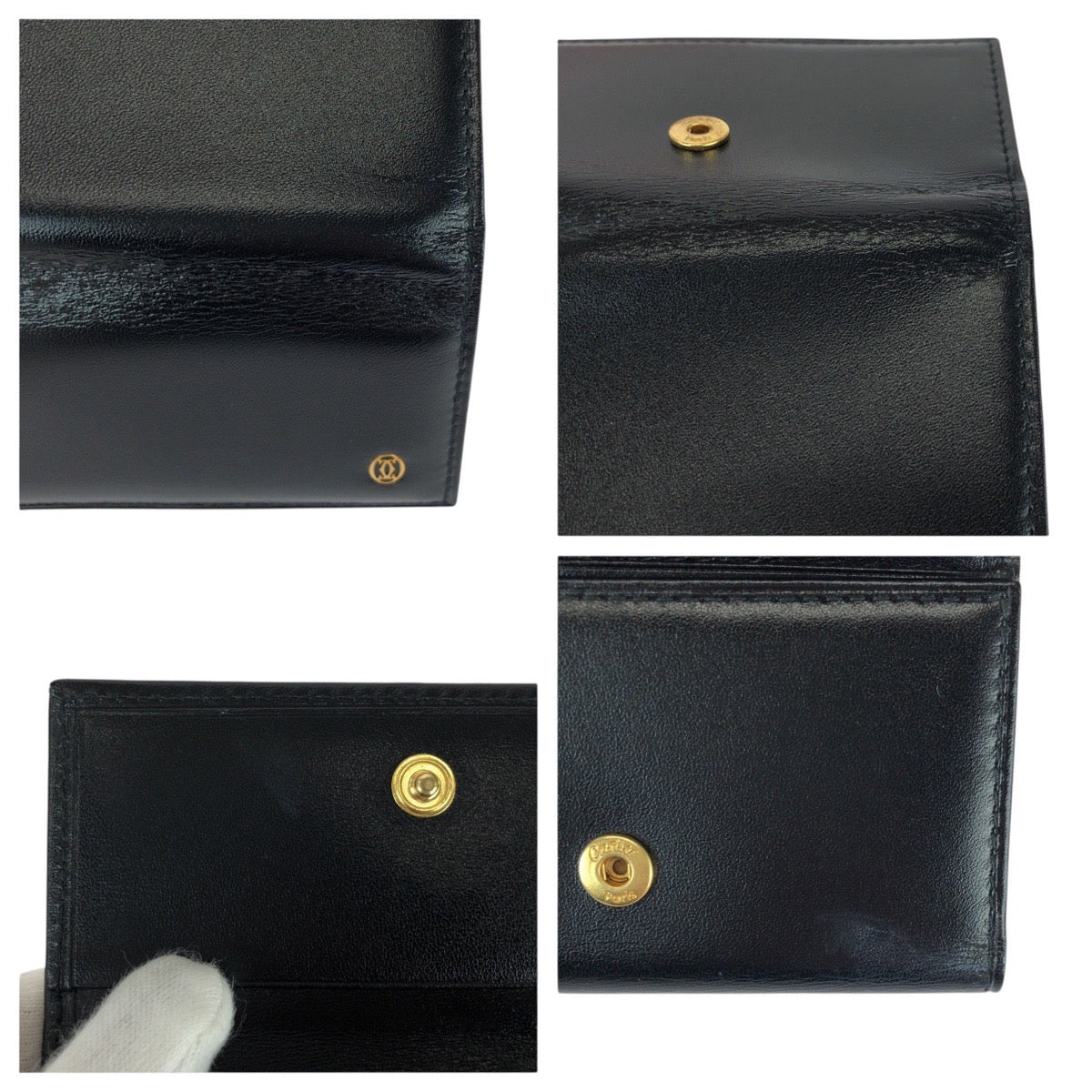 21997
CARTIER カルティエ パシャ ドゥ カルティエ ブラック 黒 ゴールド金具 レザー キーケース 6連 男女兼用 メンズ SA14