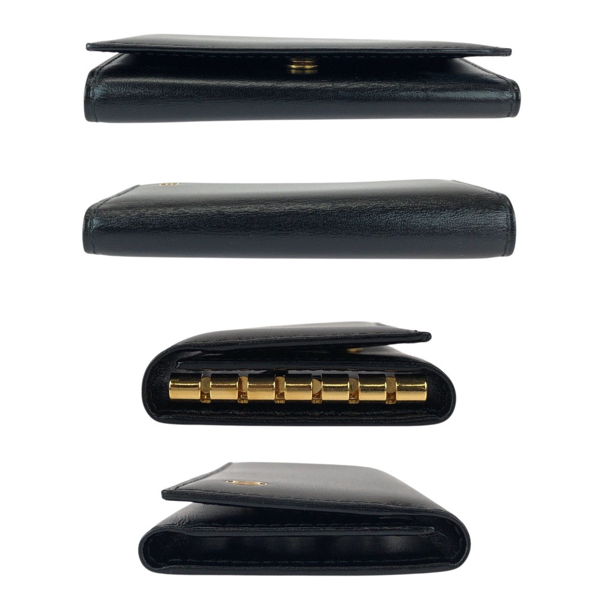 21997
CARTIER カルティエ パシャ ドゥ カルティエ ブラック 黒 ゴールド金具 レザー キーケース 6連 男女兼用 メンズ SA14