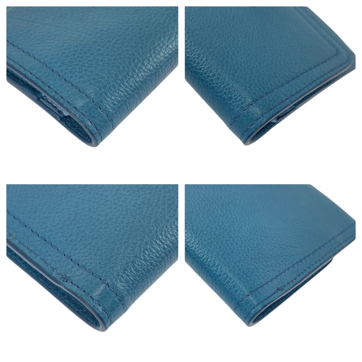 21999
PRADA プラダ ブルー ゴールド金具 レザー カードケース パスケース 名刺入れ メンズ A28