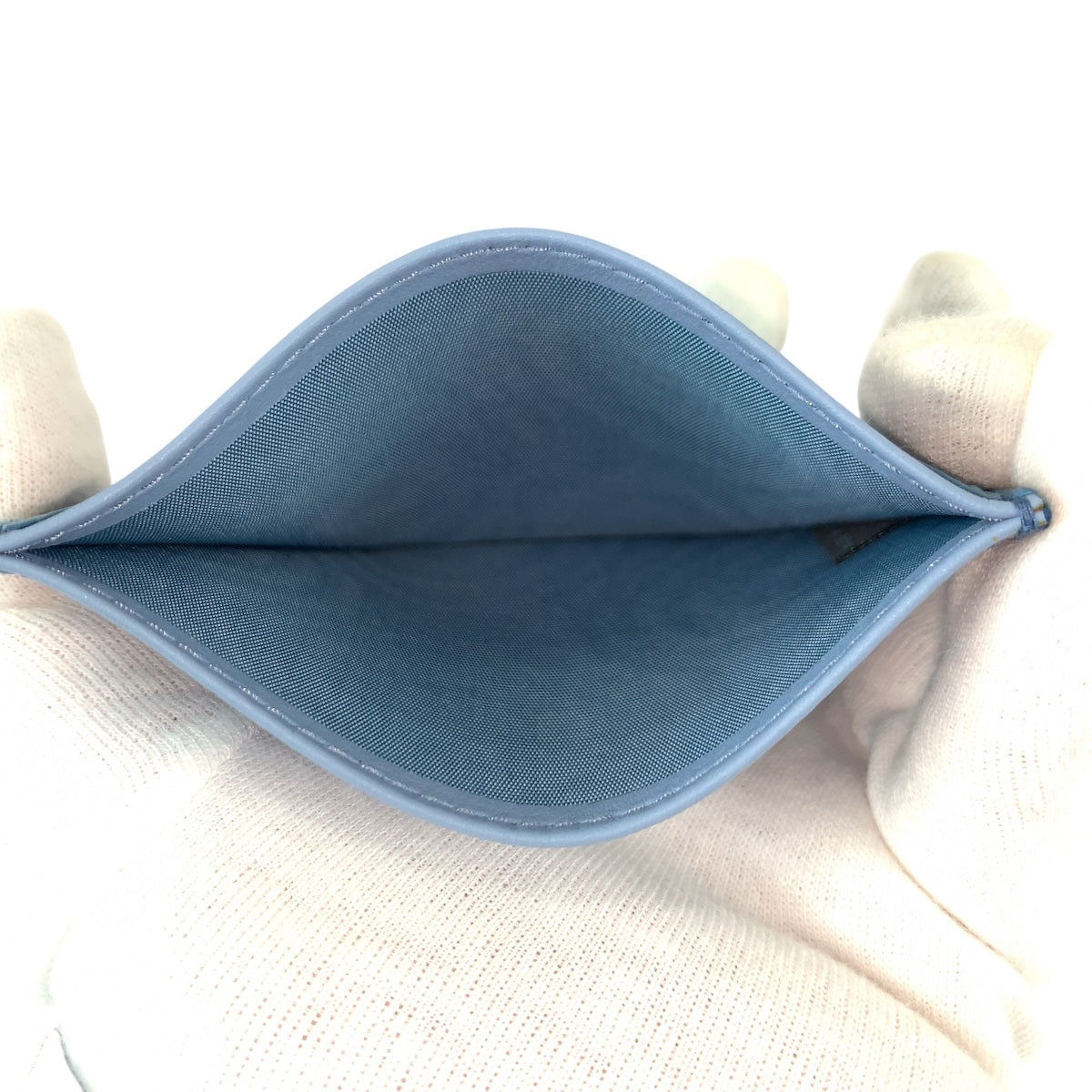 21999
PRADA プラダ ブルー ゴールド金具 レザー カードケース パスケース 名刺入れ メンズ A28