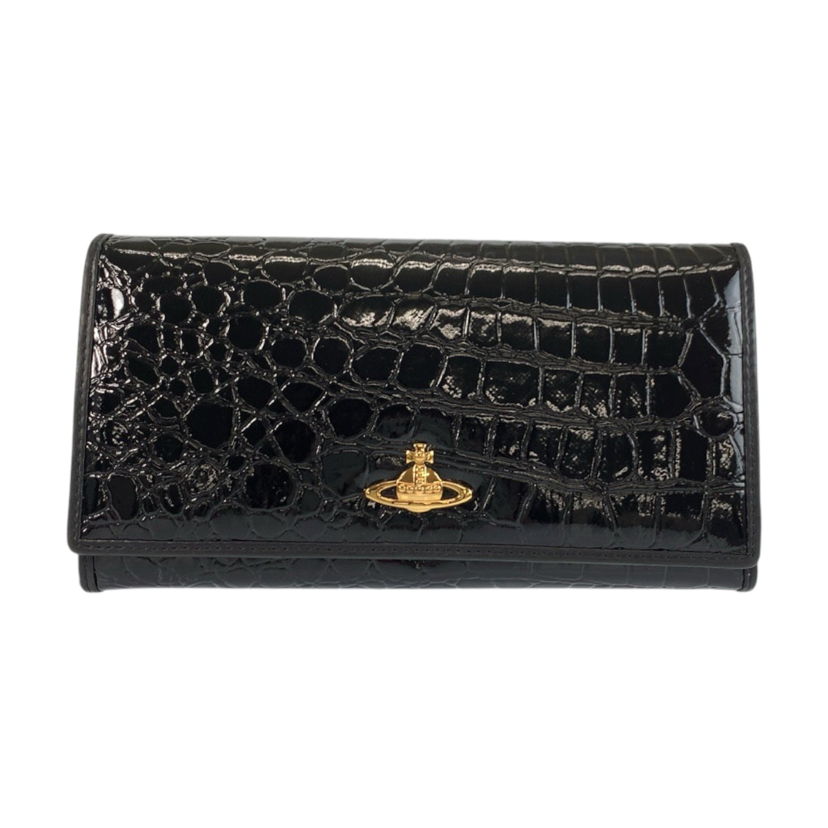 22000
Vivienne Westwood ヴィヴィアンウエストウッド アーカイブオーブ 型押し ブラック 黒 ゴールド金具 レザー 長財布 ロングウォレット レディース A14