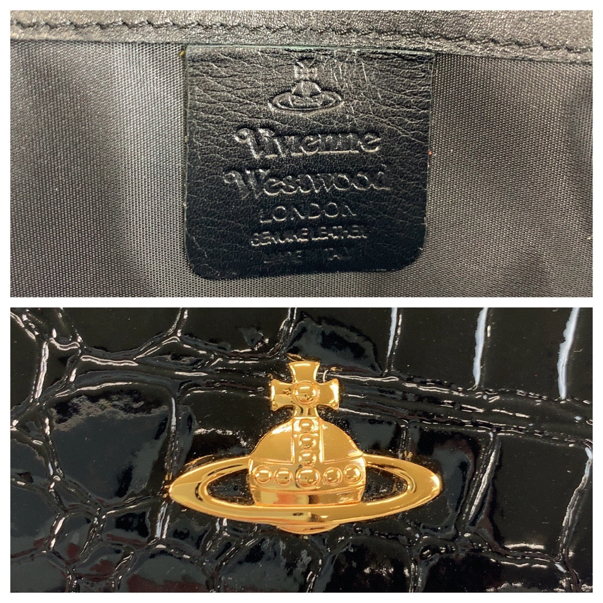 22000
Vivienne Westwood ヴィヴィアンウエストウッド アーカイブオーブ 型押し ブラック 黒 ゴールド金具 レザー 長財布 ロングウォレット レディース A14