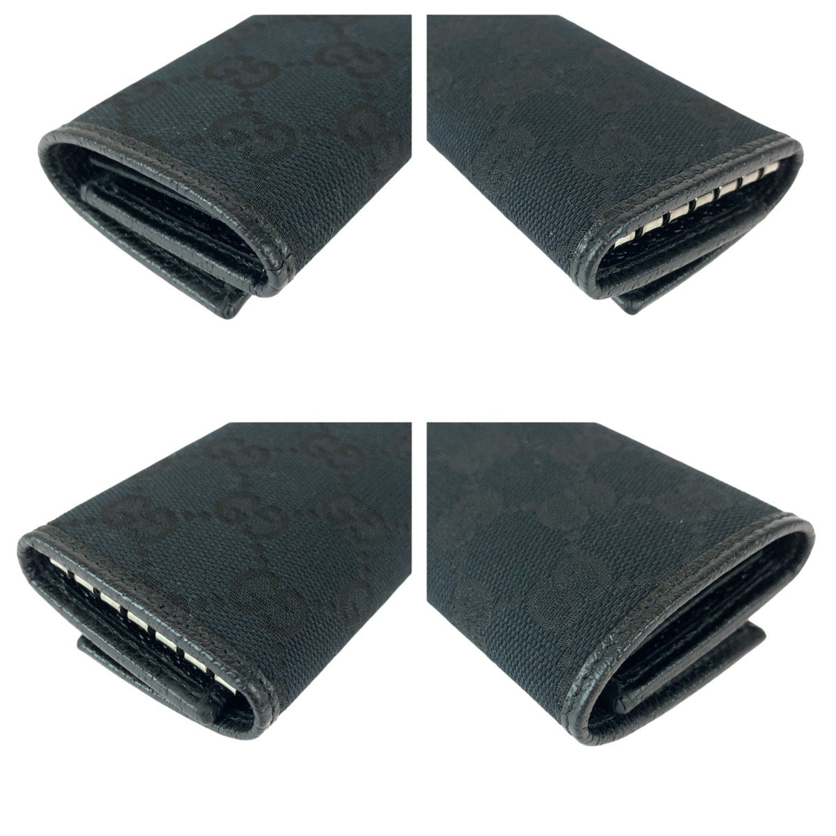 22001
GUCCI グッチ ブラック 黒 シルバー金具 GGキャンバス / レザー 04564 キーケース 6連 男女兼用 レディース SA14