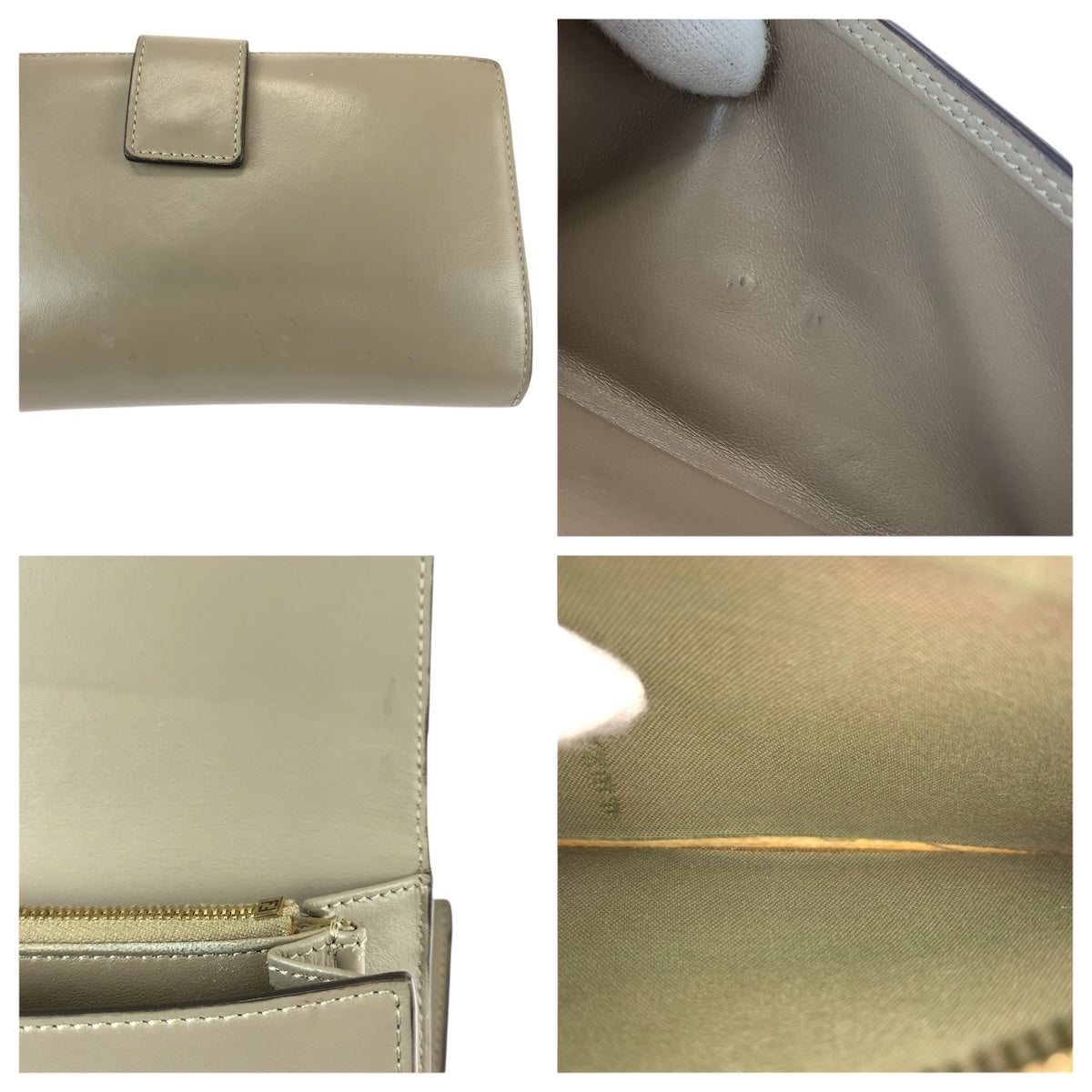 22010
FENDI フェンディ ピーカブー ベージュ ゴールド金具 レザー 8M0308 長財布 ロングウォレット レディース ABP23
