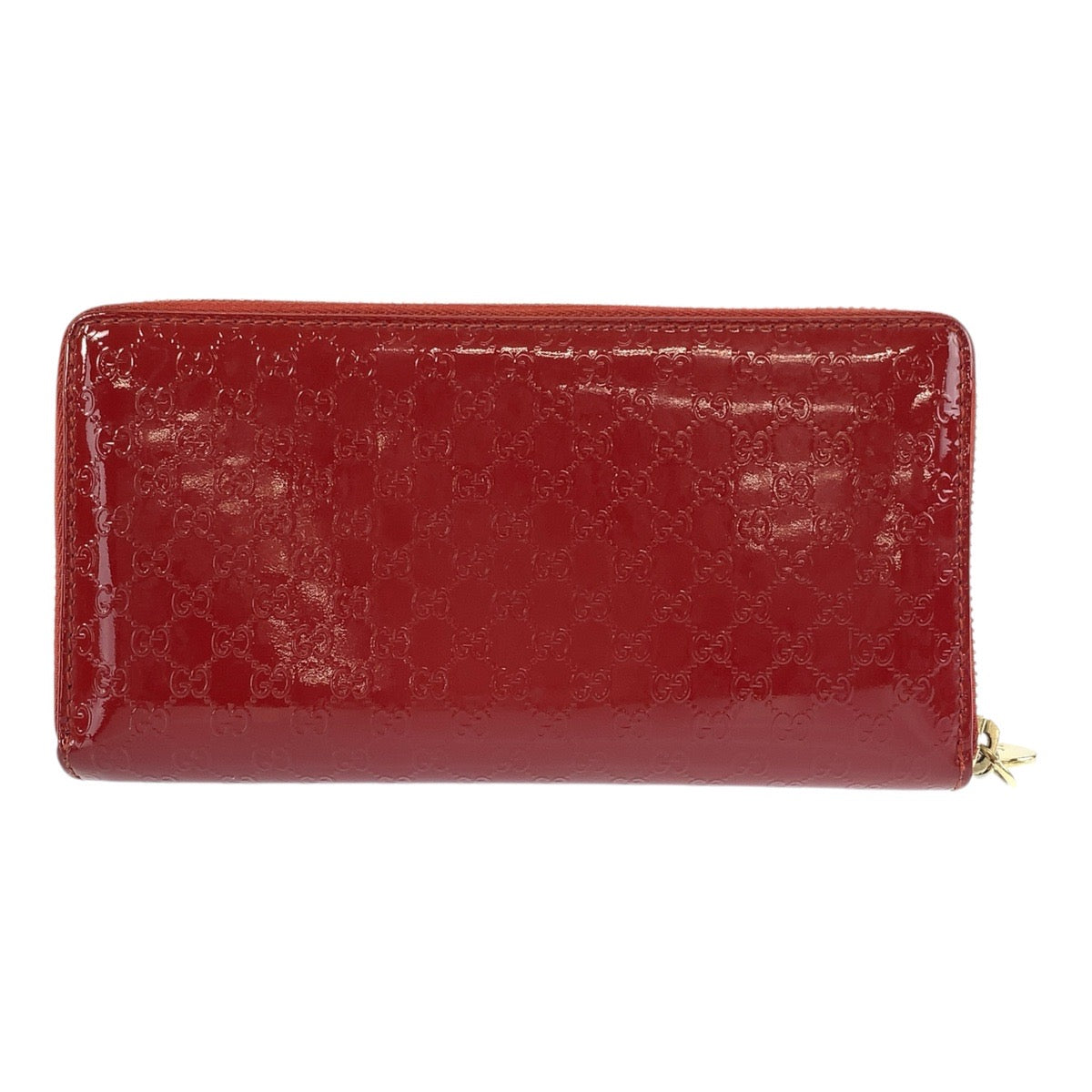 22011
GUCCI グッチ マイクログッチシマ レッド ゴールド金具 エナメル 308260 長財布 ロングウォレット レディース A24