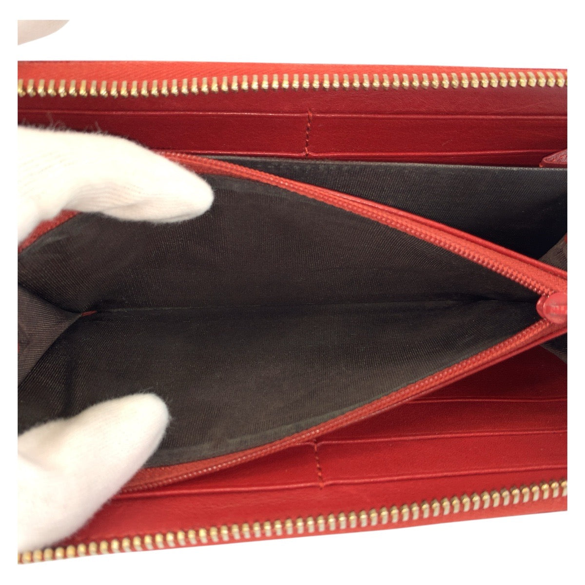 22011
GUCCI グッチ マイクログッチシマ レッド ゴールド金具 エナメル 308260 長財布 ロングウォレット レディース A24