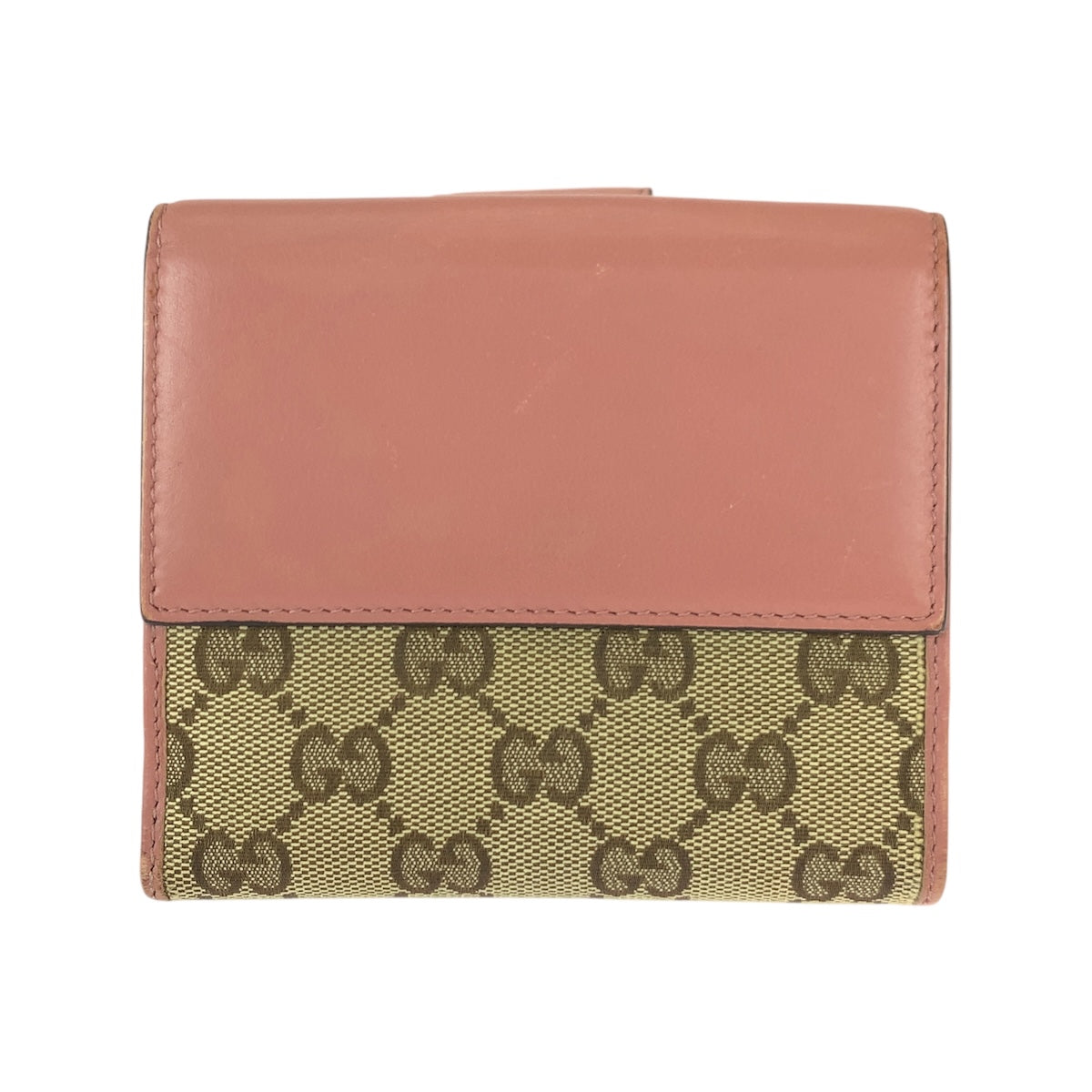 22013
GUCCI グッチ ハートロゴプレート ベージュ ピンク ゴールド金具 GGキャンバス / レザー 203549 折財布 コンパクトウォレット レディース ABP18