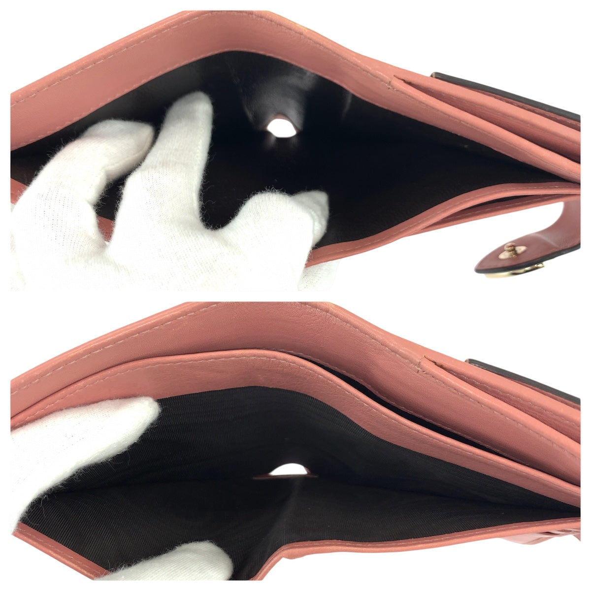 22013
GUCCI グッチ ハートロゴプレート ベージュ ピンク ゴールド金具 GGキャンバス / レザー 203549 折財布 コンパクトウォレット レディース ABP18