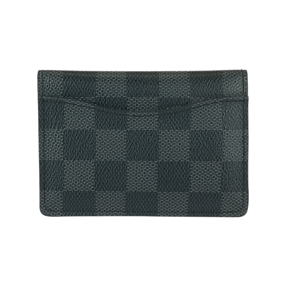 22015
LOUIS VUITTON Louis Vuitton Damier Organizer de Poche Black PVC N63075 Card Case Pass Case Business Card Holder Men's A21