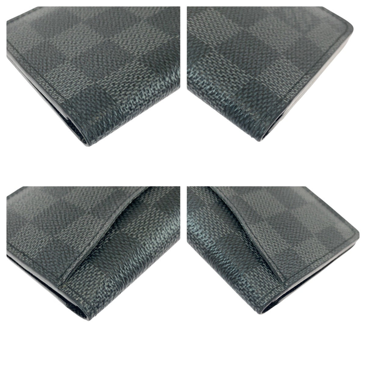 22015
LOUIS VUITTON Louis Vuitton Damier Organizer de Poche Black PVC N63075 Card Case Pass Case Business Card Holder Men's A21