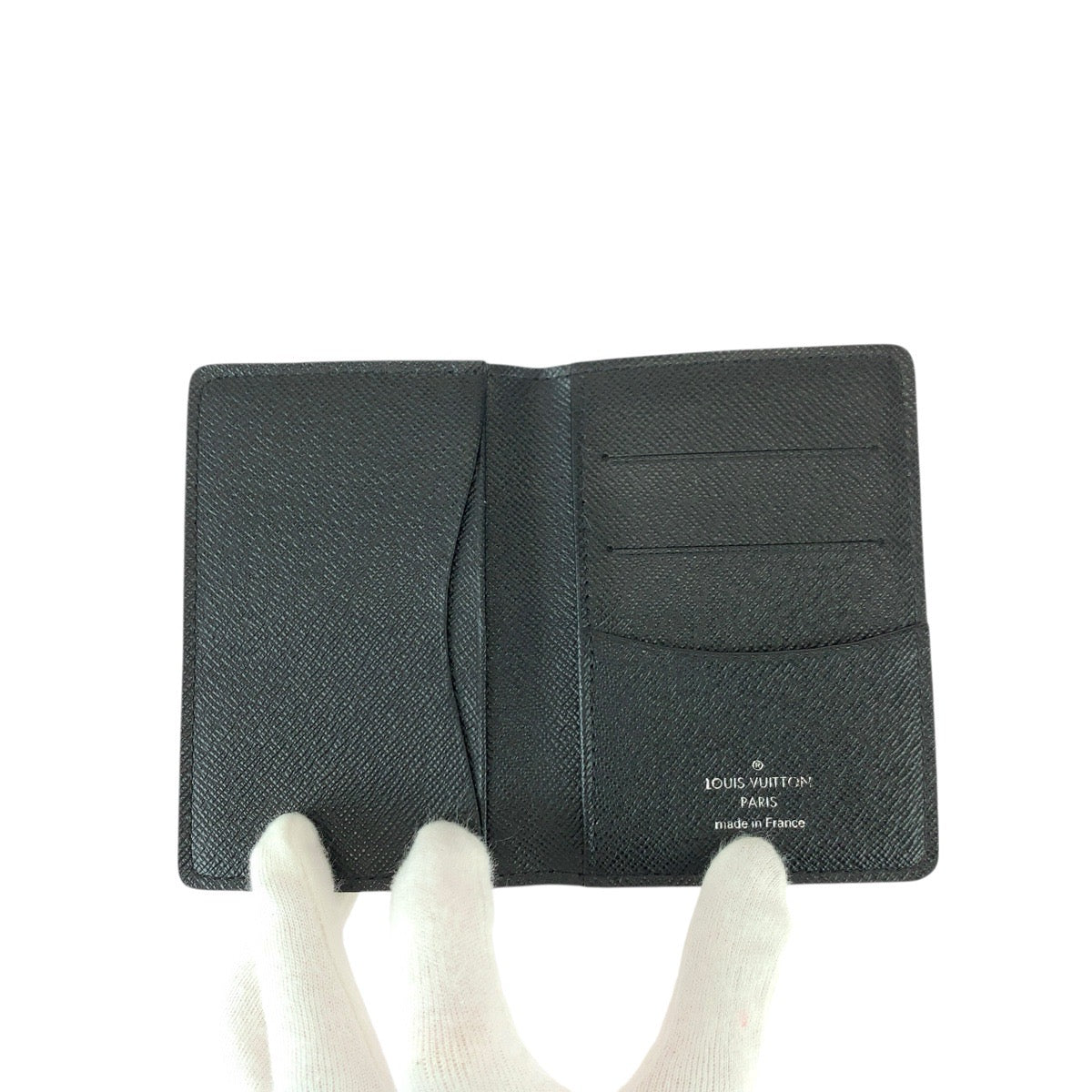 22015
LOUIS VUITTON Louis Vuitton Damier Organizer de Poche Black PVC N63075 Card Case Pass Case Business Card Holder Men's A21