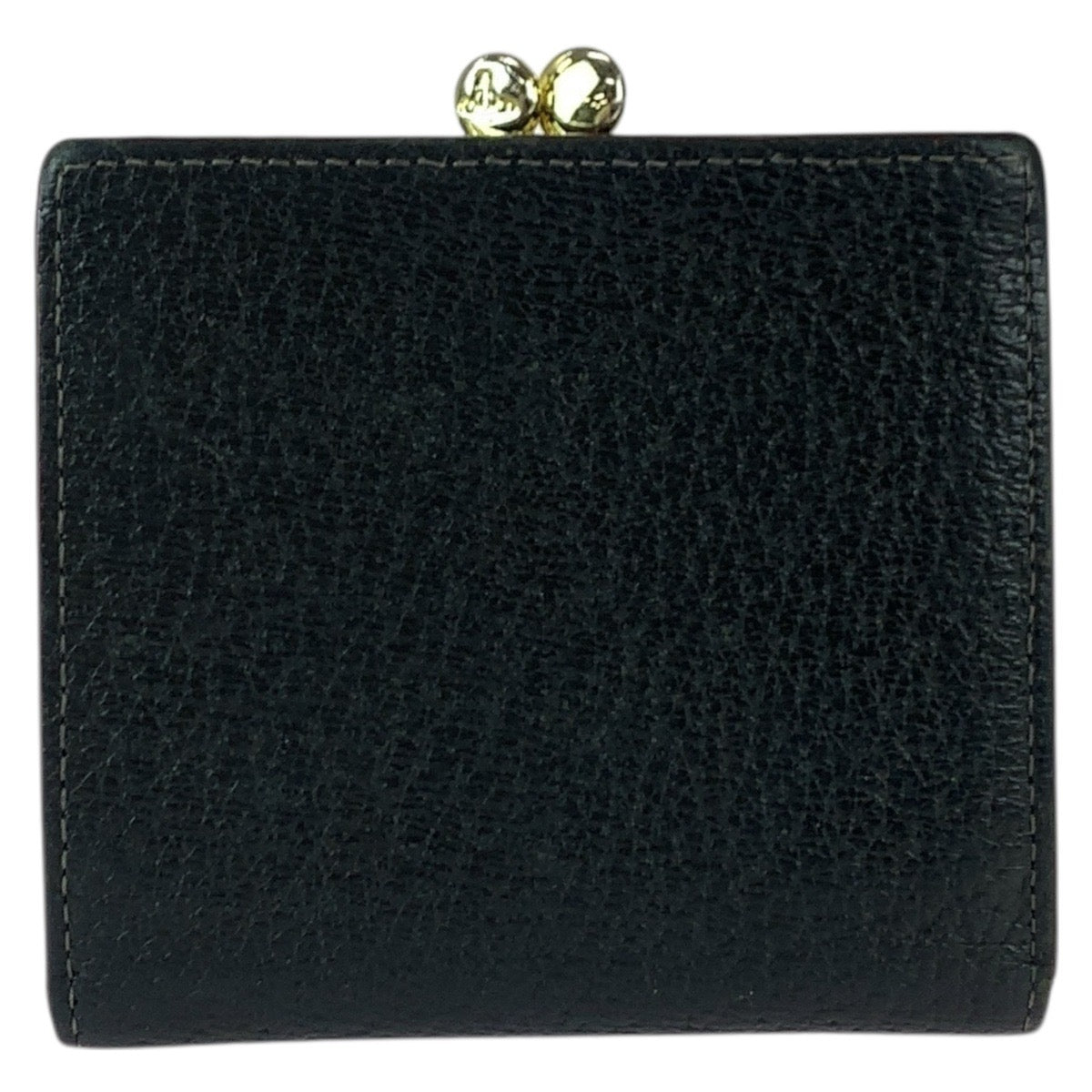 22017
Vivienne Westwood ヴィヴィアンウエストウッド ブラック 黒 ゴールド金具 レザー 折財布 コンパクトウォレット レディース ABP14