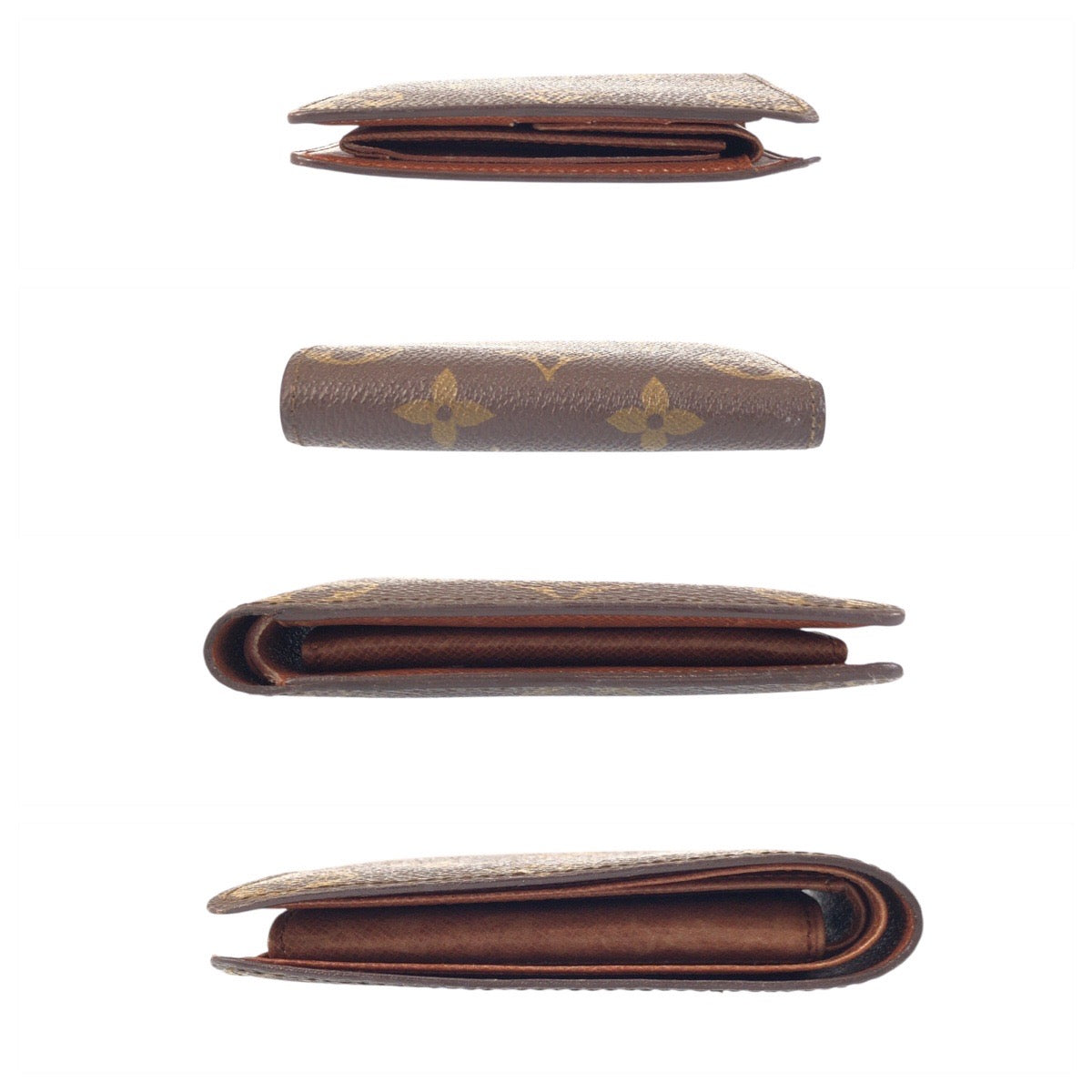 22020
LOUIS VUITTON Monogram Portefeuille Cartes Crédit Monnaie Brown Gold Hardware PVC M61665 Bi-fold Wallet Compact Wallet Women's ABP25