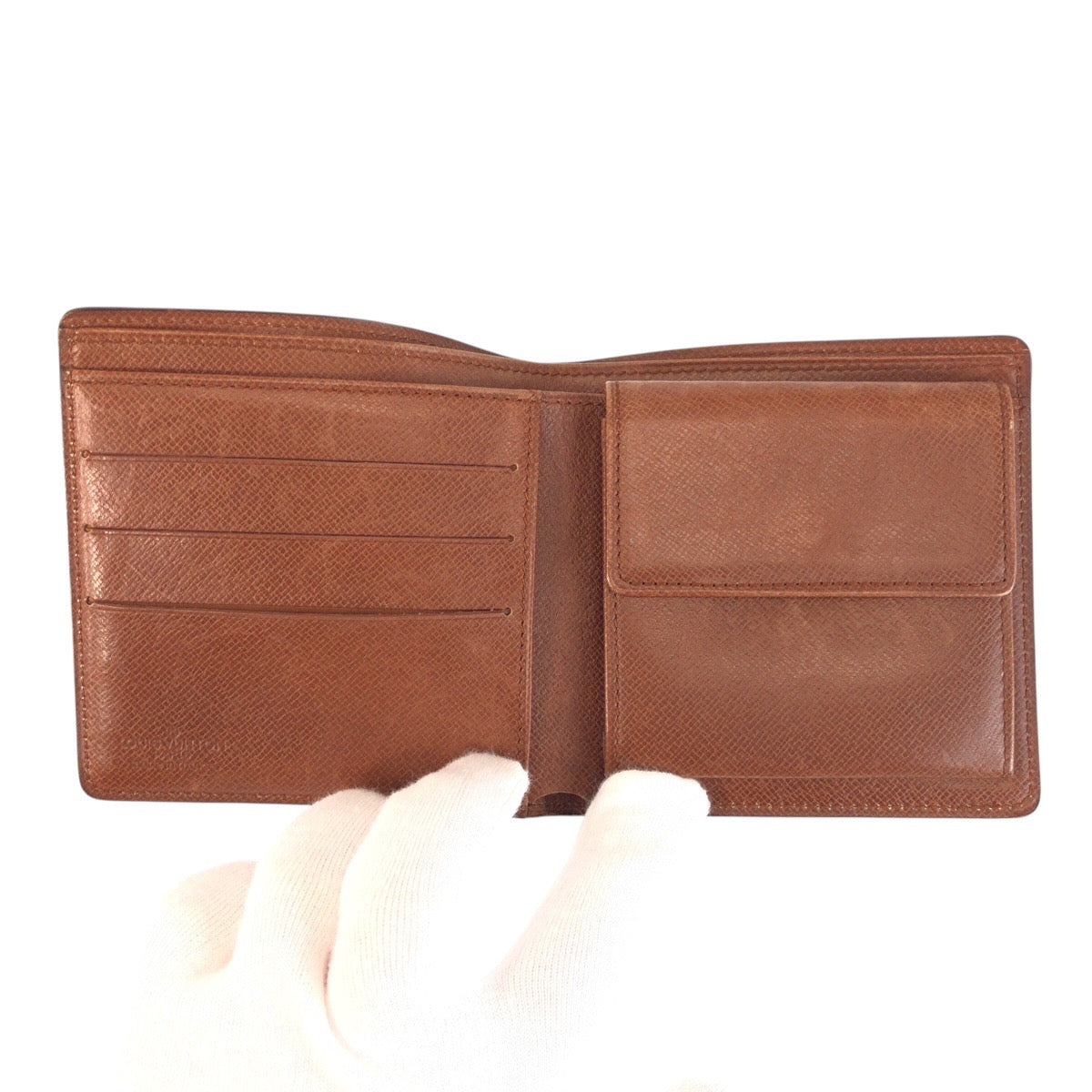 22020
LOUIS VUITTON Monogram Portefeuille Cartes Crédit Monnaie Brown Gold Hardware PVC M61665 Bi-fold Wallet Compact Wallet Women's ABP25
