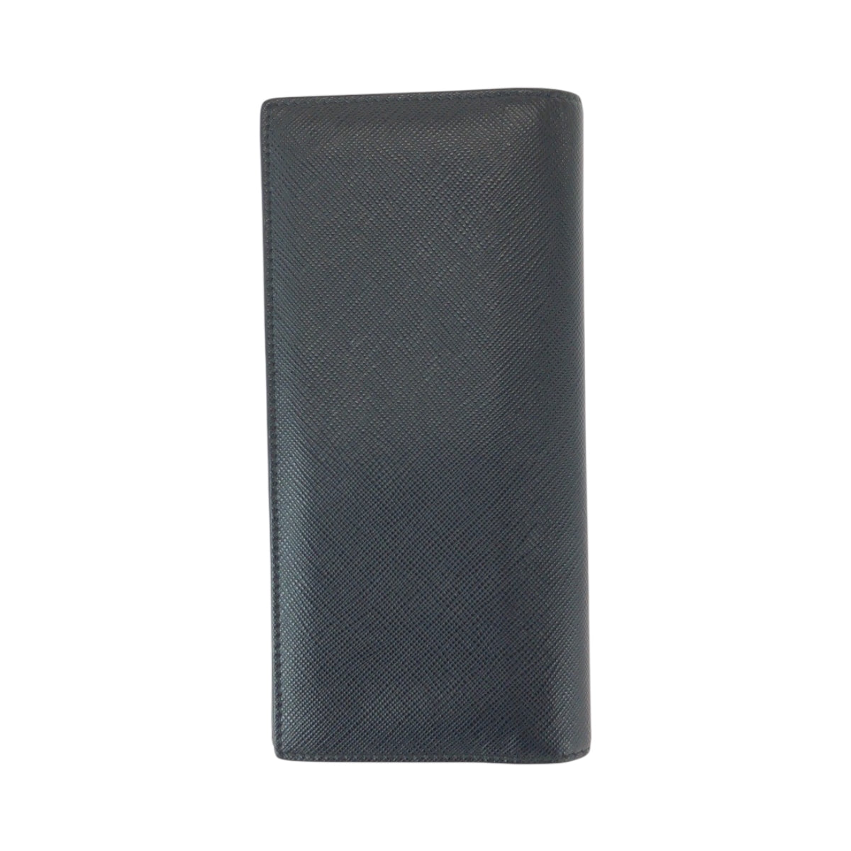 22022
PRADA プラダ サフィアーノ ブラック 黒 ガンメタ金具 レザー 長財布 折財布 ロングウォレット メンズ A25