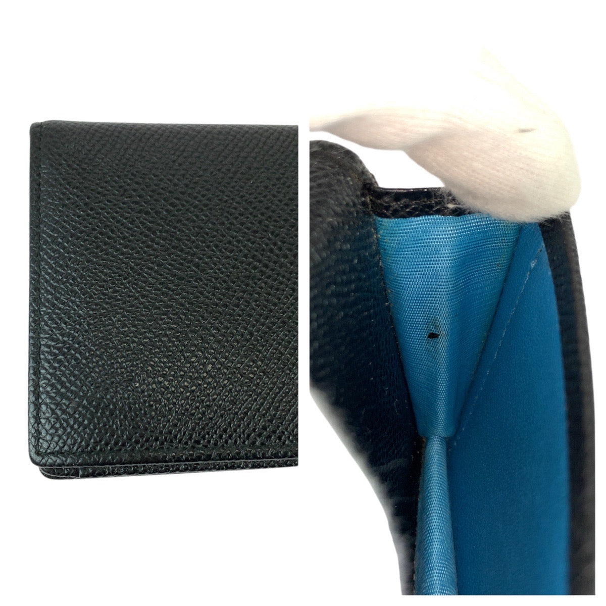 22023
BVLGARI ブルガリ ブラック 黒 シルバー金具 レザー 30400 カードケース パスケース 名刺入れ メンズ A16