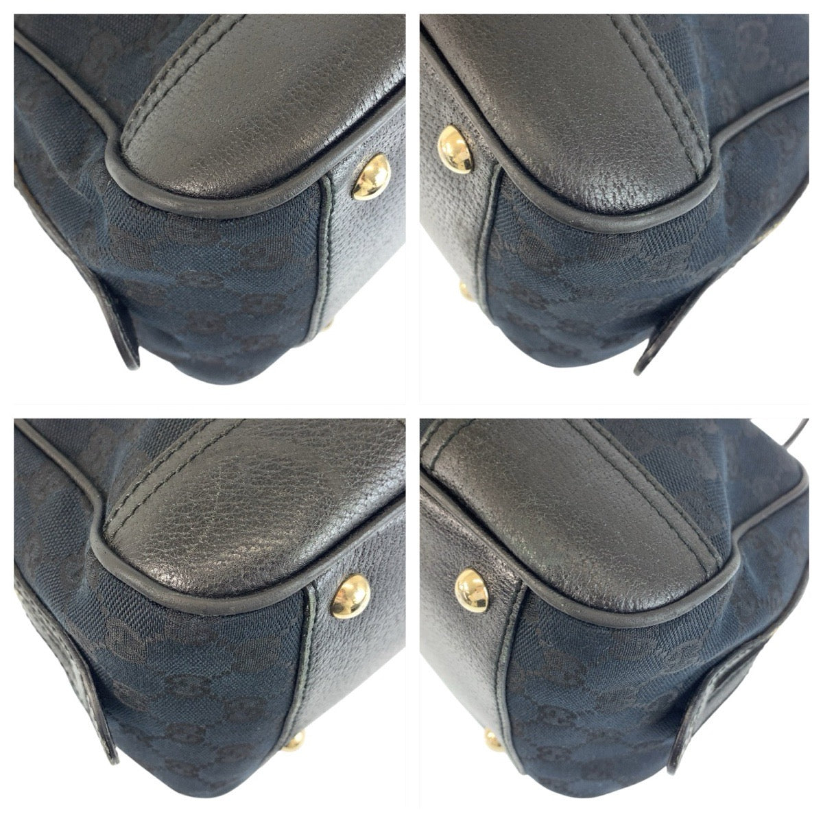 22029
GUCCI グッチ プリンシー ブラック 黒 ゴールド金具 GGキャンバス / レザー 161720 ショルダーバッグ ハンドバッグ レディース ABP37