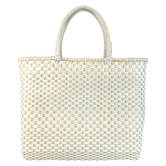 22032
ANTEPRIMA アンテプリマ イントレッチオ ホワイト シルバー金具 PVC / ナイロン ハンドバッグ トートバッグ レディース A14