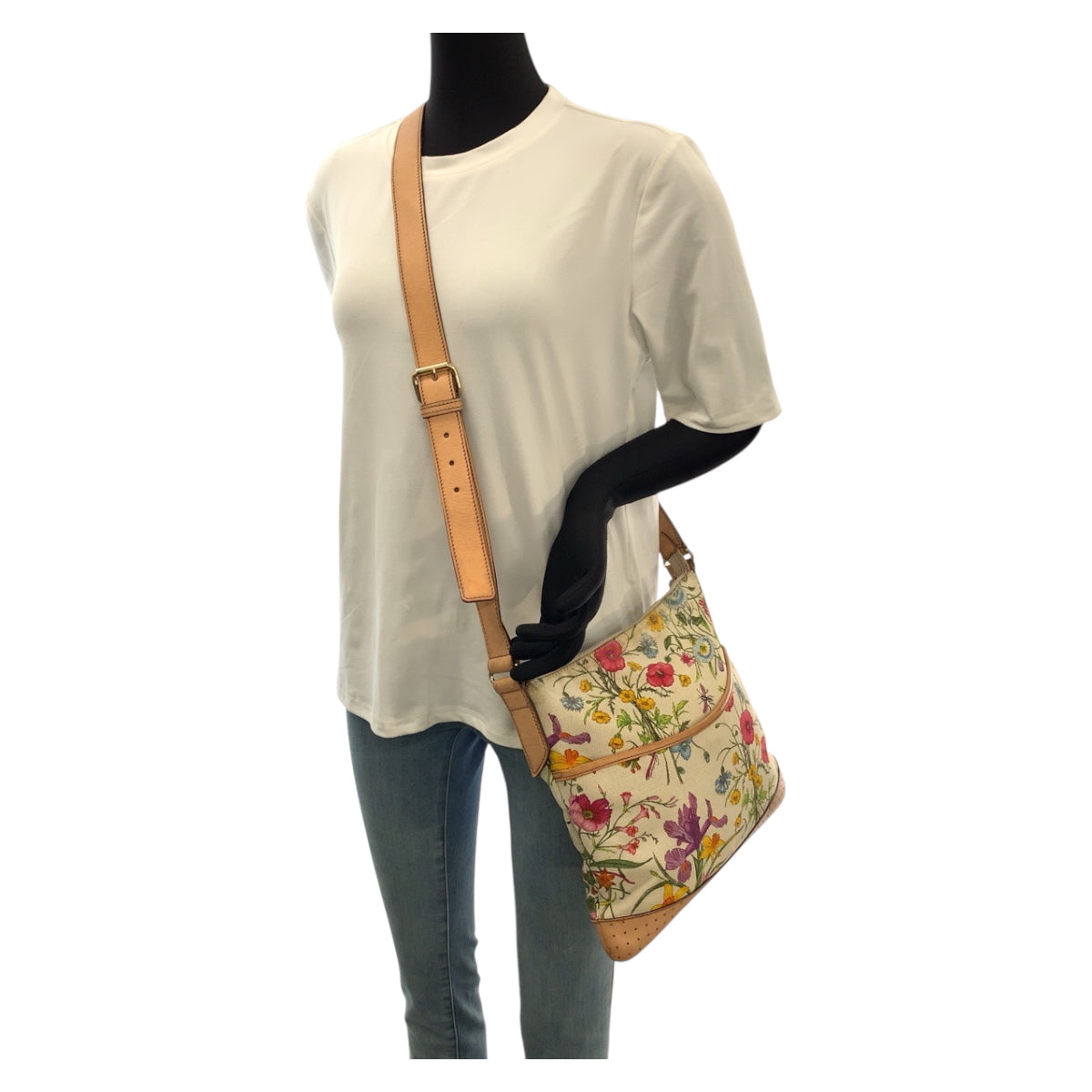 22034
GUCCI グッチ フローラ マルチカラー ゴールド金具 キャンバス / レザー 145857 ショルダーバッグ レディース AB35