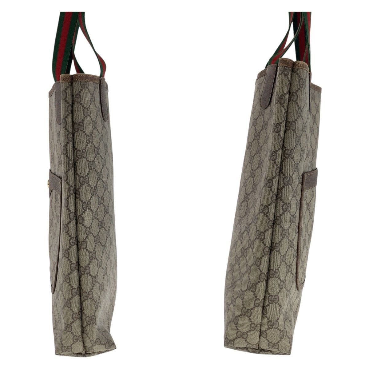 22036
GUCCI グッチ ヴィンテージ オールドグッチ シェリーライン ベージュ ブラウン GGスプリームキャンバス / レザー 123 02 003 トートバッグ ショルダーバッグ レディース AB21